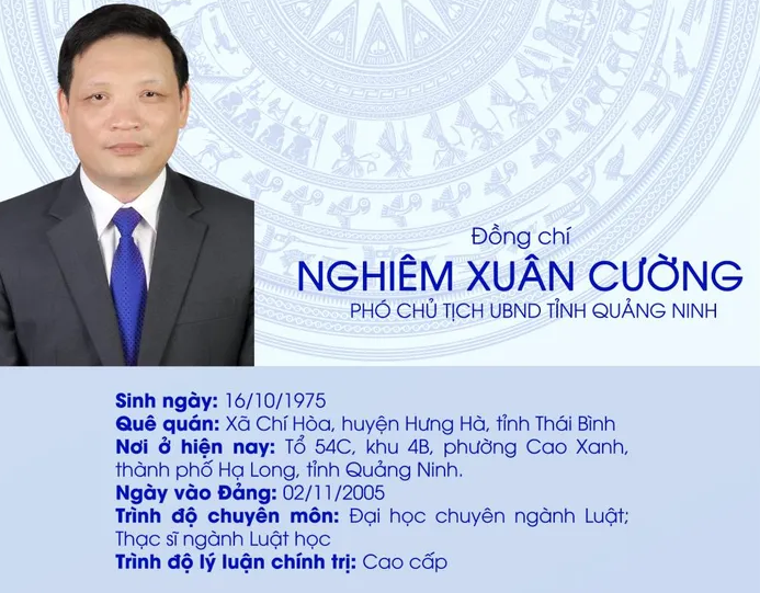 Ông Nghiêm Xuân Cường được Thủ tướng phê chuẩn giữ chức Phó chủ tịch UBND tỉnh Quảng Ninh