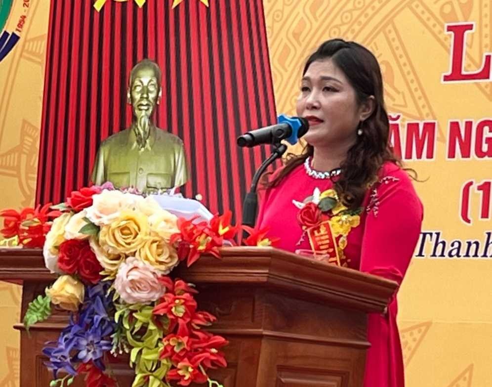 Bà Võ Thị Quyên - Chủ tịch UBND xã Thanh Dương.