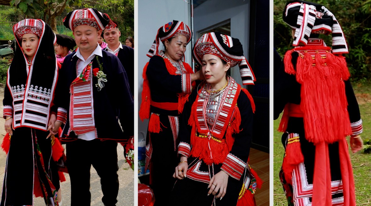 Độc đáo trang phục cưới của cô dâu người Dao đỏ