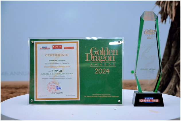 Herbalife vinh dự nhận Giải thưởng Rồng Vàng 2024 - thuộc Top 50 Doanh Nghiệp FDI Tiêu Biểu tại Việt Nam