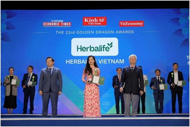 Herbalife vinh dự nhận Giải thưởng Rồng Vàng 2024 - thuộc Top 50 Doanh Nghiệp FDI Tiêu Biểu tại Việt Nam