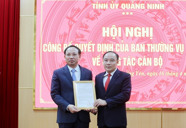 Ông Cao Ngọc Tuấn được điều động giữ chức vụ Bí thư Thị ủy Quảng Yên