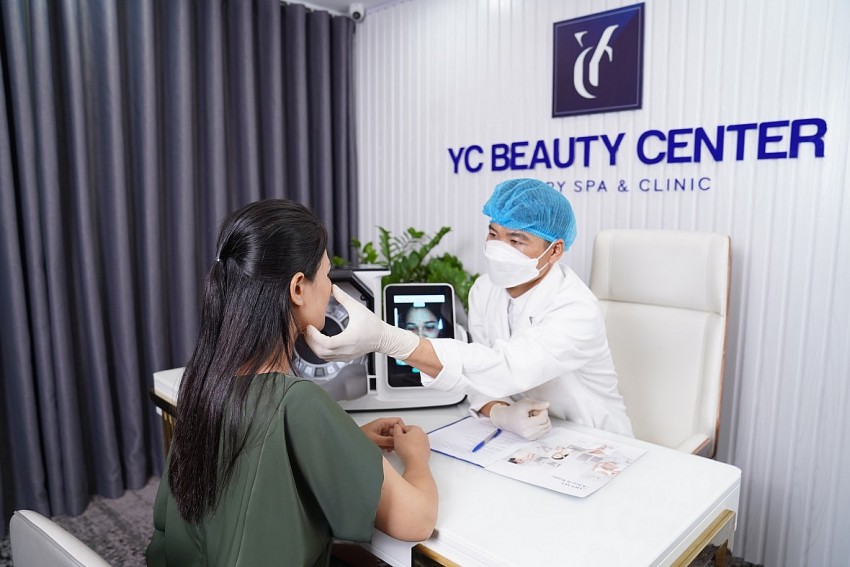Vi phạm Luật Quảng cáo Công ty TNHH YC Beauty Center bị phạt gần 50 triệu đồng. Ảnh facebook