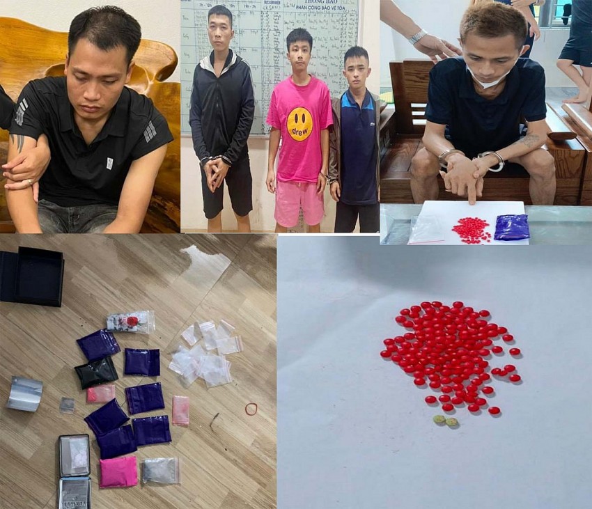 Bắt 5 đối tượng mua bán ma túy tổng hợp trên địa bàn TP.Thanh Hóa.