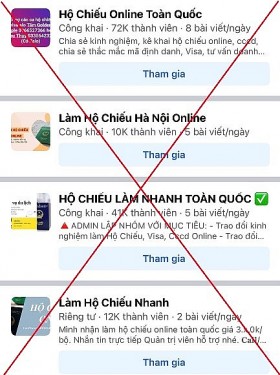 Cảnh báo bị chiếm đoạt thông tin cá nhân khi nhờ làm hộ chiếu nhanh trên mạng