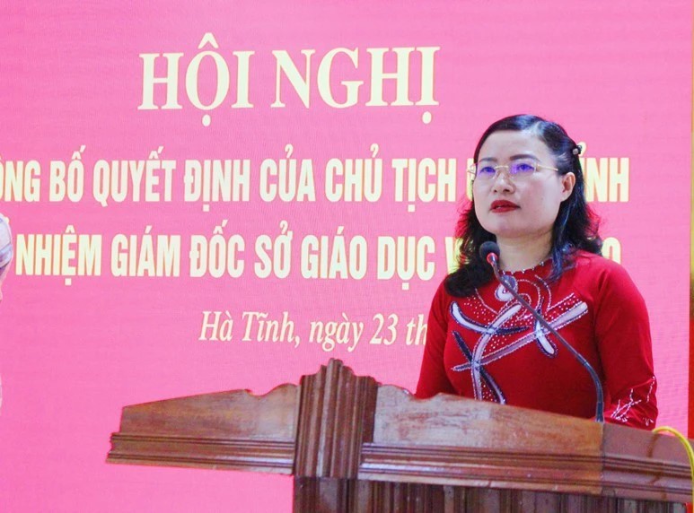 Tân Giám đốc Sở GD&ĐT Hà Tĩnh Nguyễn Thị Nguyệt.
