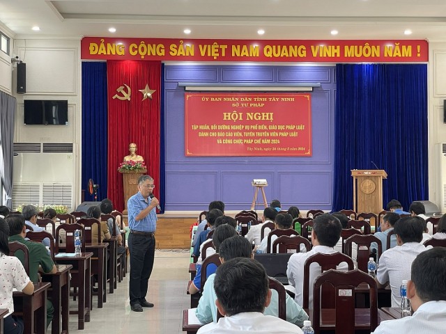 Tây Ninh: Nâng cao chất lượng nhân lực thực hiện phổ biến, giáo dục pháp luật