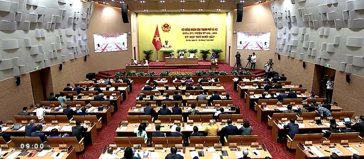 Khai mạc kỳ họp thứ 17 Hội đồng nhân dân thành phố Hà Nội khoá XVI