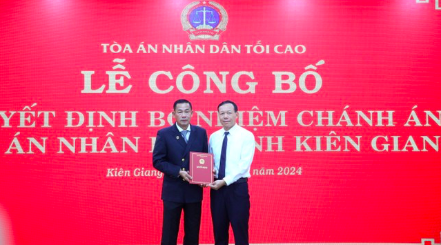 Ông Võ Kế Nghiệp được bổ nhiệm giữ chức Chánh án TAND tỉnh Kiên Giang