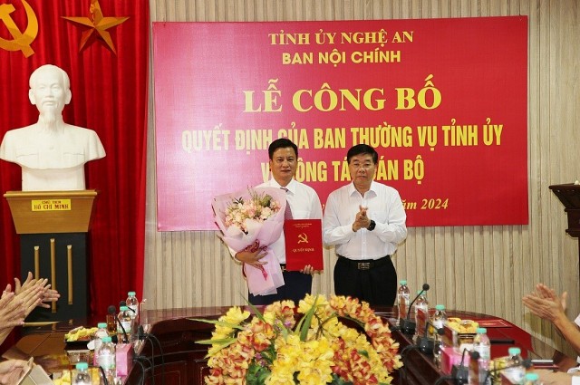 Đại tá Phạm Vũ Cường làm Phó Trưởng Ban Nội chính Tỉnh ủy Nghệ An