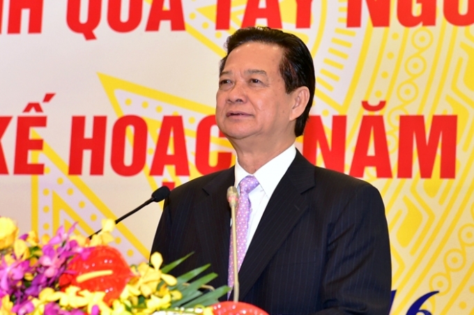 Thủ tướng Nguyễn Tấn Dũng ph&aacute;t biểu tại Hội nghị.