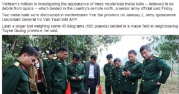 Vật thể lạ rơi ở Tuyên Quang lên báo Anh