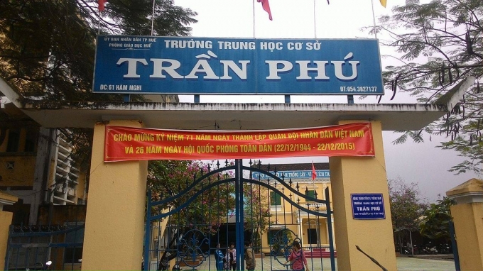 Trường THCS Trần Ph&uacute; nơi diễn ra sự việc đ&aacute;ng tiếc.