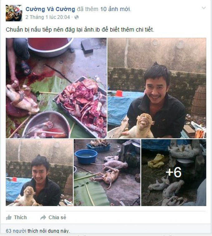 Chu Văn Cường khoe ảnh giết khỉ nhưng kh&ocirc;ng bị phạt (ảnh chụp từ facebook).