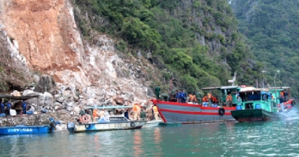 Quảng Ninh: Tìm thấy các nạn nhân trong vụ sạt lở đá tại Vân Đồn