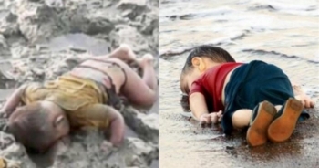 Xót xa em bé tị nạn 16 tháng tuổi chết úp mặt xuống bùn