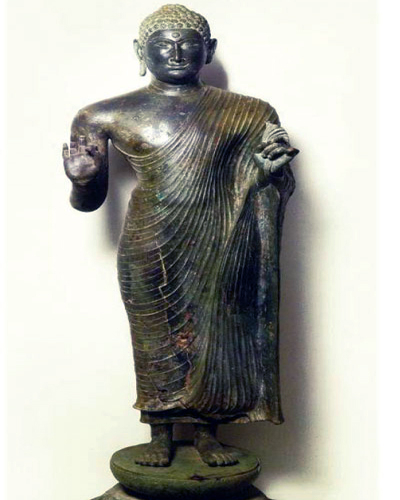 Tượng Phật Đồng Dương đang được lưu giữ tại S&agrave;i G&ograve;n. Ảnh:&nbsp;Tư liệu