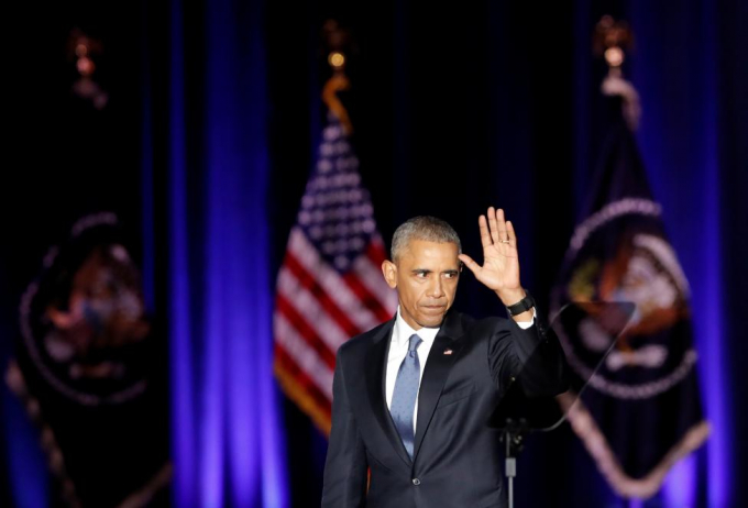 H&igrave;nh ảnh x&uacute;c động trong buổi chia tay của Tổng thống Obama tại Chicago