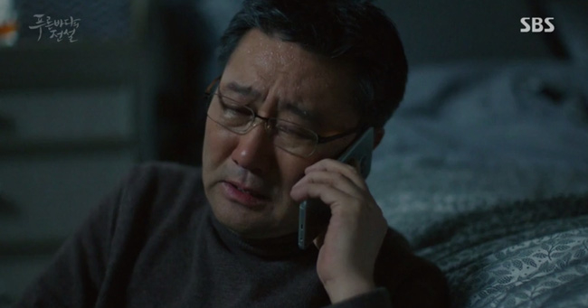 Huyền thoại biển xanh tập 17: Joon Jae kh&oacute;c hết nước mắt khi bố qua đời