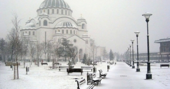 Tuyết phủ trắng Serbia đẹp như cổ tích
