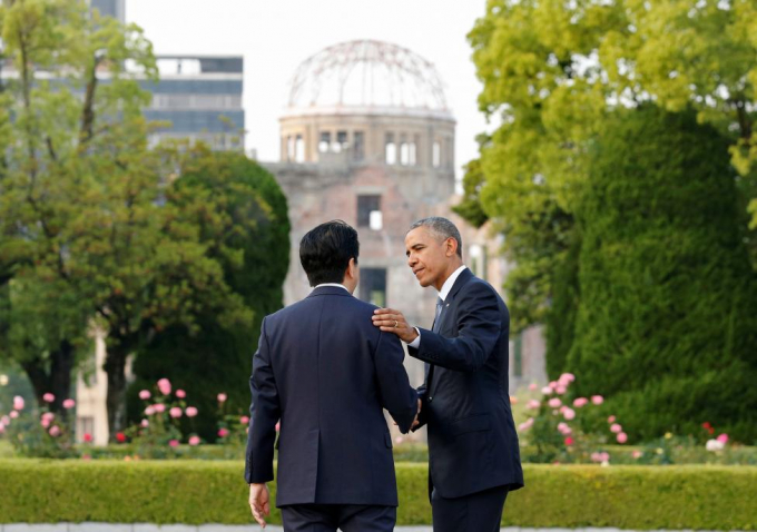 Ng&agrave;y 27/5/2016, Tổng thống Barack Obama đ&atilde; đến thăm Hiroshima, trở th&agrave;nh nguy&ecirc;n thủ Mỹ đầu ti&ecirc;n đến thăm th&agrave;nh phố của Nhật Bản từng bị Mỹ thả bom nguy&ecirc;n tử v&agrave;o th&aacute;ng 8/1945.