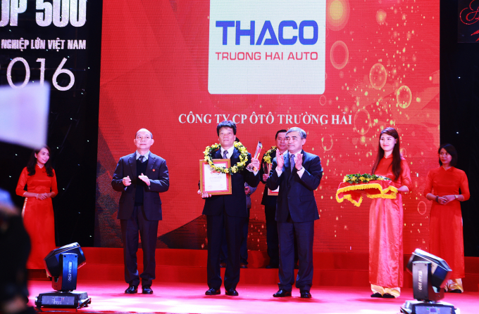 THACO nhận danh hiệu Doanh nghiệp tư nh&acirc;n lớn nhất Việt Nam.