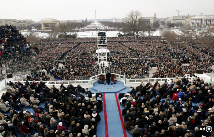 Đối với lễ nhậm chức lần thứ 2 của Tổng thống Bush v&agrave;o năm 2005, người ta ghi nhận khoảng 400.000 người tham dự.&nbsp;(Ảnh: TMZ)