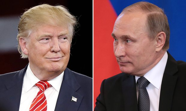Tổng thống Nga Vladimir Putin (phải) v&agrave; t&acirc;n Tổng thống Mỹ Donald Trump. (Ảnh: Getty)