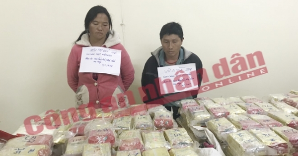 Điện Biên: Bắt đôi vợ chồng vận chuyển 171kg ma tuý trị giá 3 triệu USD "nguỵ trang" trong bao đựng chè