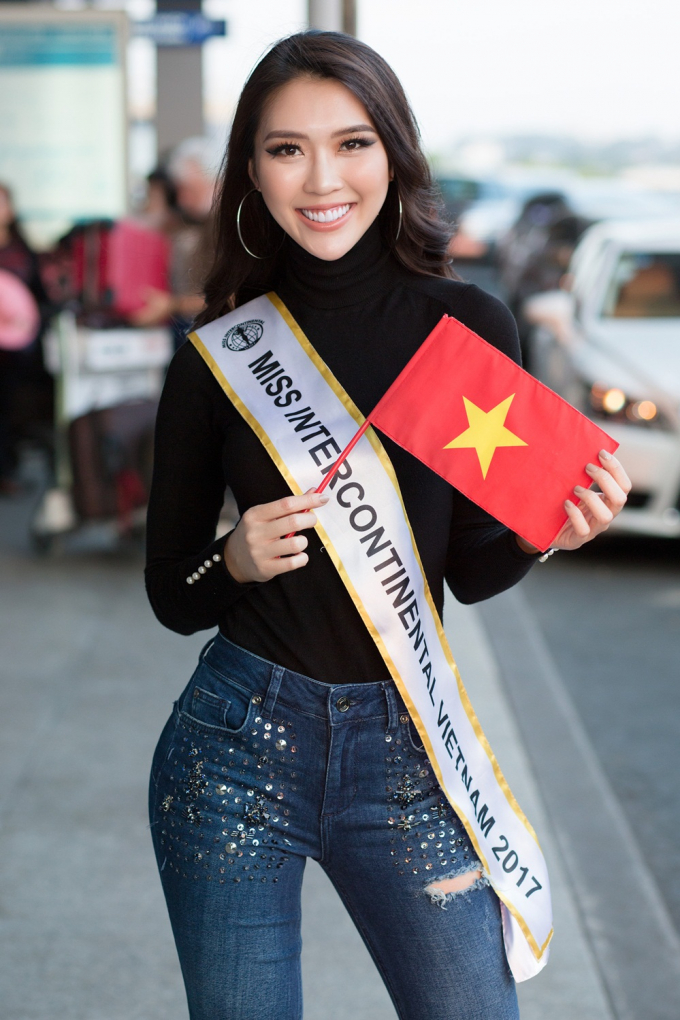 Tường Linh ch&iacute;nh thức l&ecirc;n đường tham gia Miss Intercontinental 2017