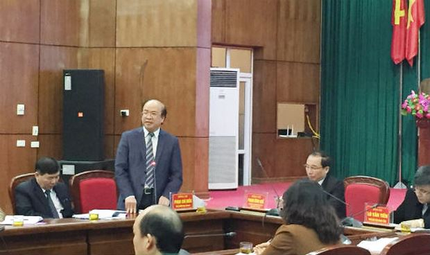 Thứ trưởng Phan Ch&iacute; Hiếu ph&aacute;t biểu tại Hội nghị.