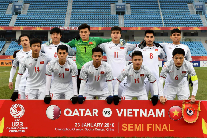 C&aacute;c cầu thủ đội tuyển U23 Việt Nam.