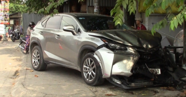 Bình Dương: Lexus "điên" tông hàng loạt xe máy, 3 người bị thương nặng