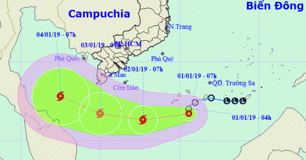Áp thấp nhiệt đới mạnh lên thành bão, hướng vào vùng biển Cà Mau