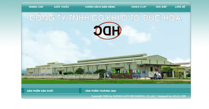 Website C&ocirc;ng ty TNHH Cơ kh&iacute; &ocirc; t&ocirc; Đức H&ograve;a.