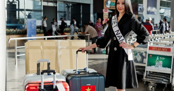 Mặc khen chê trên mạng, Ngân Anh lên đường tham dự Miss Intercontinental 2018