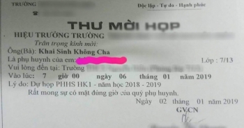 TP Hồ Chí Minh: Lạ lùng thư mời họp phụ huynh học sinh gây bức xúc