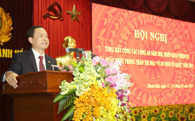 &Ocirc;ng Trịnh Văn Chiến, B&iacute; thư Tỉnh ủy ph&aacute;t biểu chỉ đạo hội nghị.