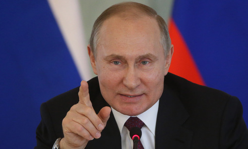 Tổng thống Putin trong một cuộc họp b&aacute;o hồi năm 2018. Ảnh:&nbsp;TASS.