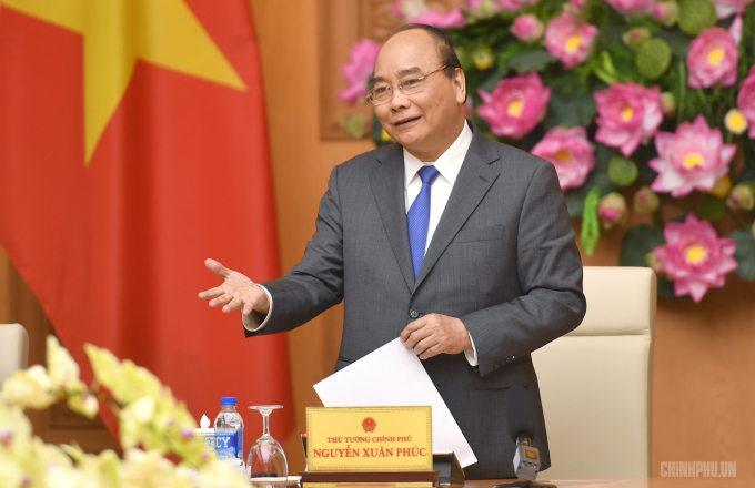 Thủ tướng Nguyễn Xu&acirc;n Ph&uacute;c ph&aacute;t biểu tại buổi gặp mặt. - Ảnh: VGP/Quang Hiếu
