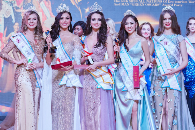Tr&uacute;c Ny đăng quang &Aacute; hậu 2 Hoa hậu c&aacute;c quốc gia - Miss All Nations 2019