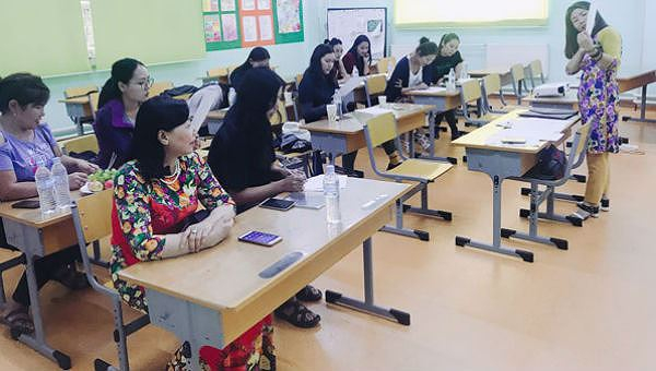 Một lớp học tiếng Việt tại M&ocirc;ng Cổ do Đại sứ qu&aacute;n Việt Nam tại M&ocirc;ng Cổ tổ chức năm 2018.