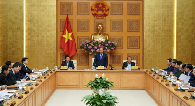 Thủ tướng Chính phủ Nguyễn Xuân Phúc chủ trì cuộc họp.