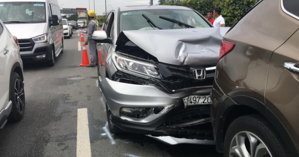 Tai nạn liên hoàn trên cao tốc TP HCM - Long Thành - Dầu Giây ngày đầu năm mới