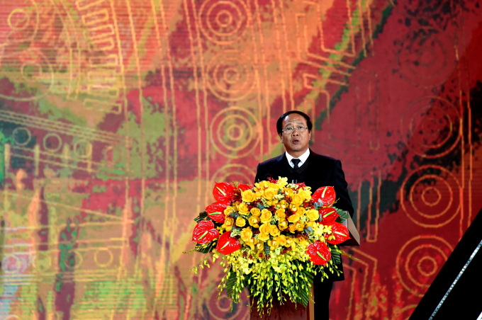 Uỷ viên Trung ương Đảng, Bí thư Thành ủy, Chủ tịch HĐND TP Lê Văn Thành phát biểu tại buổi lễ