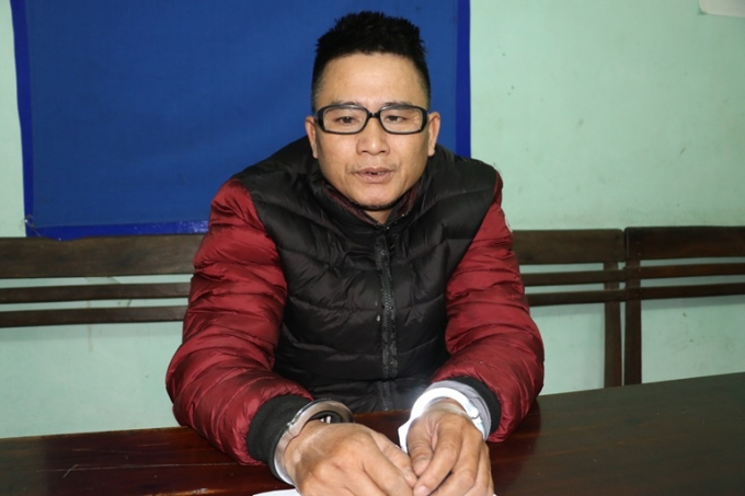 Đối tượng Phùng Văn Tân bị Công an thành phố Vĩnh Yên bắt giữ về hành vi mua bán trái phép chất ma túy.
