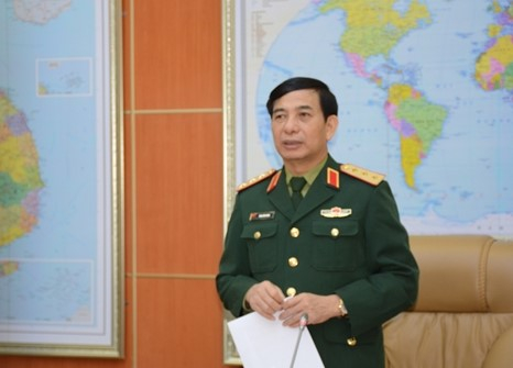 Thứ trưởng Bộ Quốc phòng Phan Văn Giang chủ trì hội nghị công tác sẵn sàng chiến đấu bảo vệ phục vụ Đại hội đại biểu toàn quốc lần thứ XIII của Đảng. Ảnh: Báo QĐND
