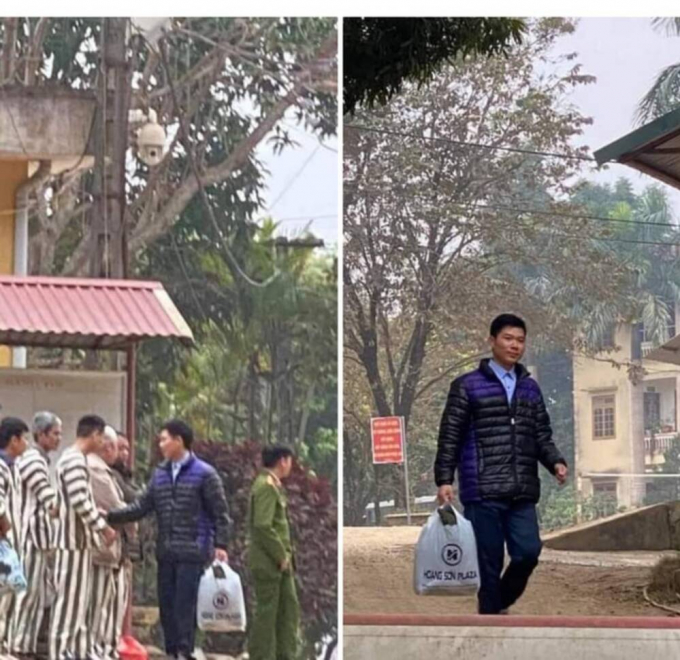 Hình ảnh cựu bác sĩ Lương chia tay bạn tù, trở về bên gia đình.