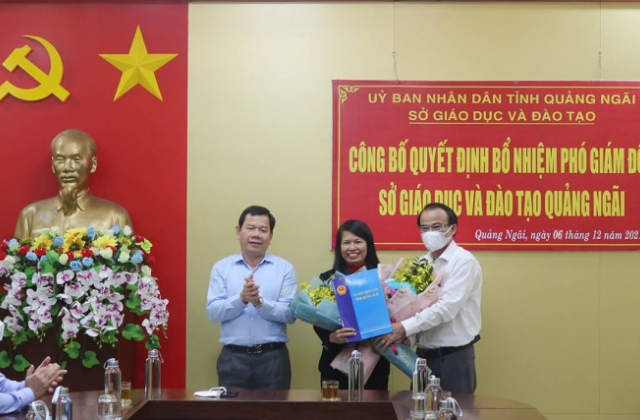 Bổ nhiệm tân Phó Giám đốc Sở GD&amp;amp;ĐT tỉnh Quảng Ngãi