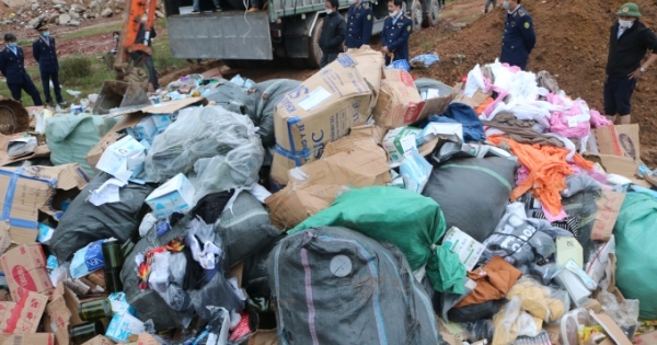 Quảng Bình tổ chức tiêu hủy hàng hóa vi phạm hành chính năm 2021
